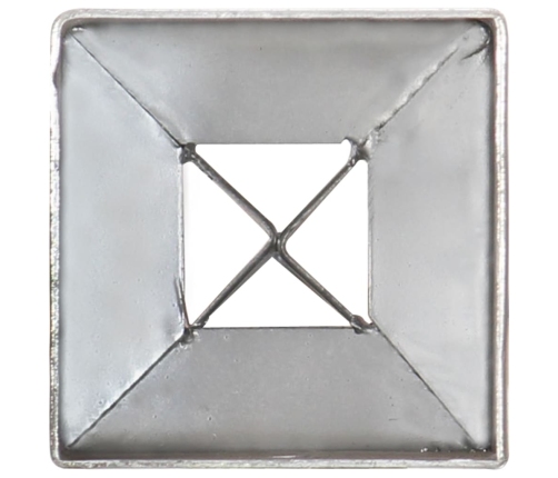 vidaXL zemes mietiņi, 2 gab., sudraba krāsa, 7x7x90 cm, tērauds