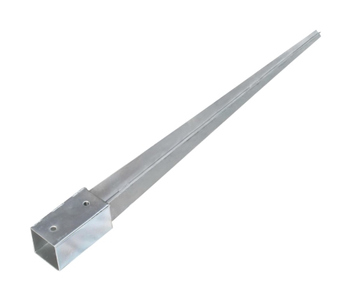 vidaXL zemes mietiņi, 12 gab., sudraba krāsa, 7x7x90 cm, tērauds