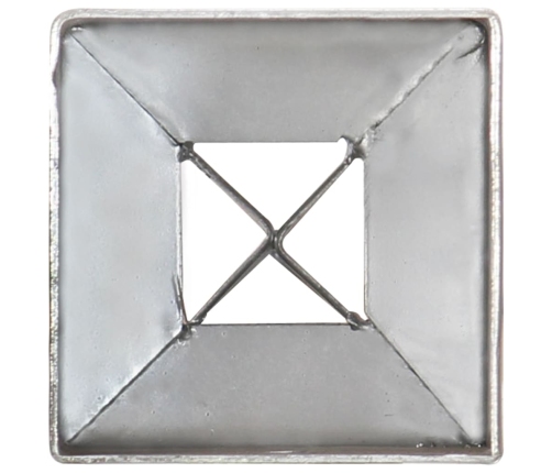 vidaXL zemes mietiņi, 12 gab., sudraba krāsa, 7x7x90 cm, tērauds