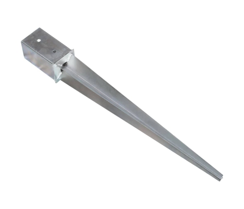 vidaXL zemes mietiņi, 6 gab., sudraba krāsa, 8x8x76 cm, tērauds