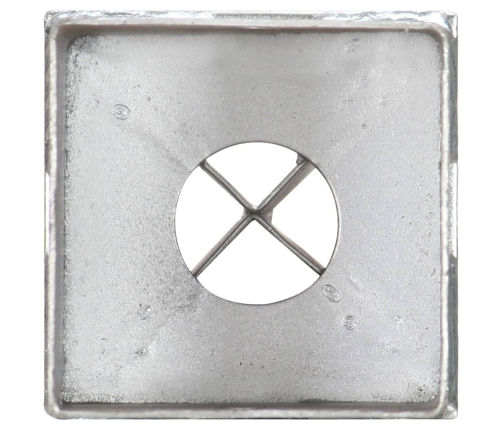 vidaXL zemes mietiņi, 6 gab., sudraba krāsa, 8x8x76 cm, tērauds