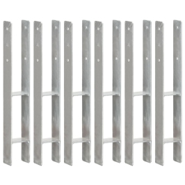 Žogu Stiprinājumi, 6 Gab., Sudraba Krāsa, 8X6X60 Cm, Tērauds Vidaxl Žogu Stiprinājumi, 6 Gab., Sudraba Krāsa, 8X6X60 Cm, Tērauds Vidaxl