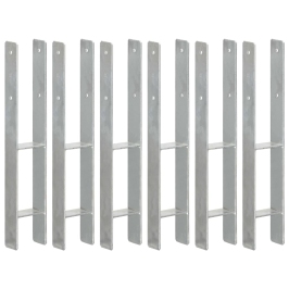 Žogu Stiprinājumi, 6 Gab., Sudraba Krāsa, 9X6X60 Cm, Tērauds Vidaxl Žogu Stiprinājumi, 6 Gab., Sudraba Krāsa, 9X6X60 Cm, Tērauds Vidaxl