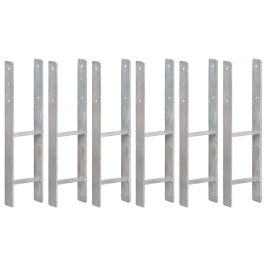 Žoga Stiprinājumi, 6 Gab., Sudraba Krāsa, 14X6X60 Cm, Tērauds Vidaxl