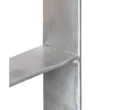 vidaXL žoga stiprinājumi, 6 gab., sudraba krāsa, 14x6x60 cm, tērauds