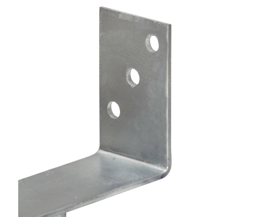 vidaXL žogu stiprinājumi, 6 gab., sudraba krāsa, 7x6x30 cm, tērauds