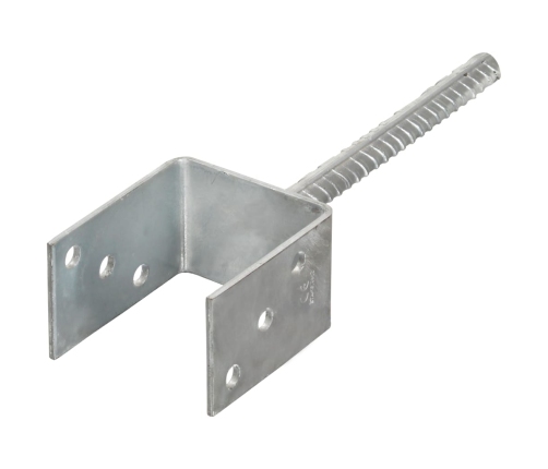 vidaXL žogu stiprinājumi, 6 gab., sudraba krāsa, 8x6x30 cm, tērauds