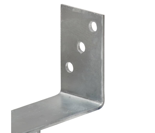 vidaXL žogu stiprinājumi, 6 gab., sudraba krāsa, 8x6x30 cm, tērauds