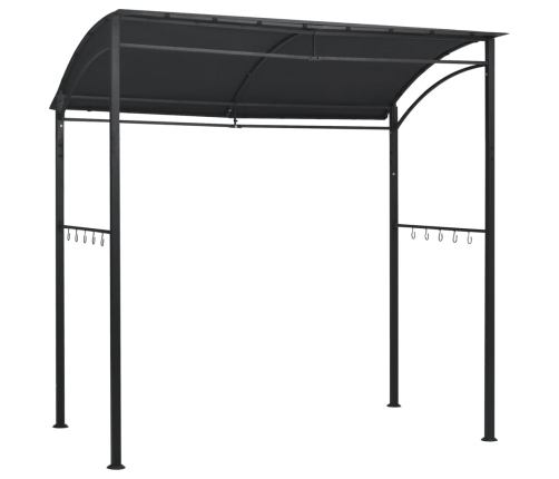 vidaXL dārza nojume grilam, 215x150x220 cm, antracītpelēka, tērauds