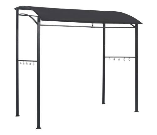 vidaXL dārza nojume grilam, 215x150x220 cm, antracītpelēka, tērauds