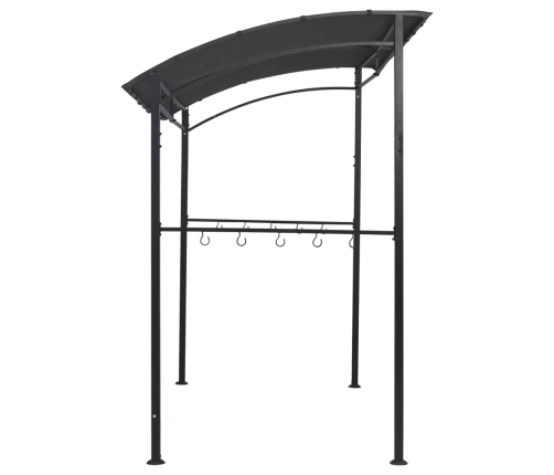 vidaXL dārza nojume grilam, 215x150x220 cm, antracītpelēka, tērauds