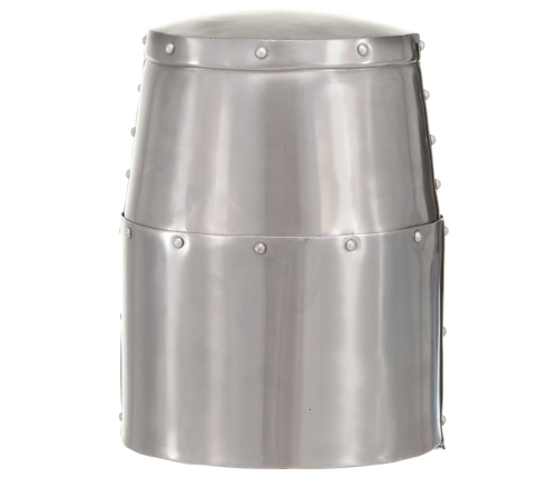 vidaXL viduslaiku bruņinieku ķivere, replika, sudraba krāsas tērauds