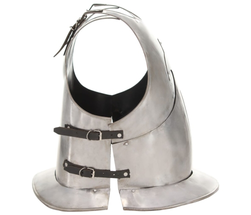 vidaXL viduslaiku bruņinieku bruņuveste, replika, sudrabains tērauds