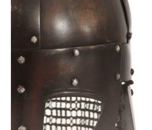 vidaXL vikingu karotāju bruņucepure, replika, vara krāsas tērauds