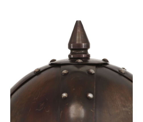 vidaXL vikingu karotāju bruņucepure, replika, vara krāsas tērauds