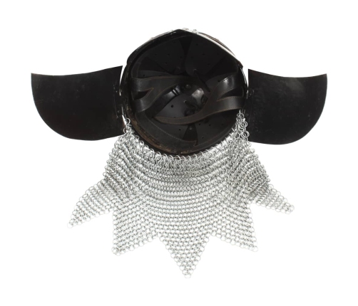 vidaXL vikingu karotāju bruņucepure, replika, vara krāsas tērauds