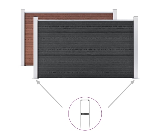 vidaXL žoga zemes tapas, 2 gab., WPC žogam, tērauds, 40 cm