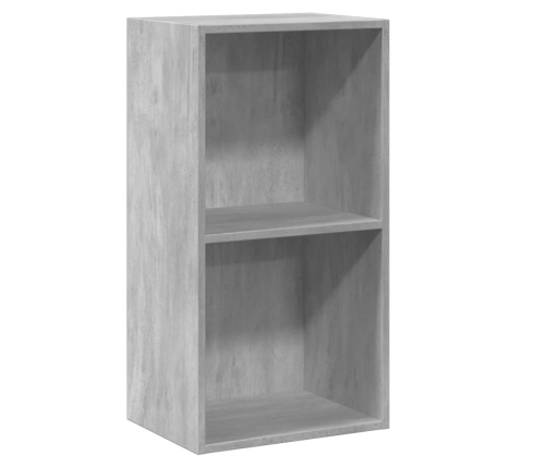 vidaXL 2-līmeņu grāmatu plaukts, pelēks 40x30x76,5cm inženierijas koks