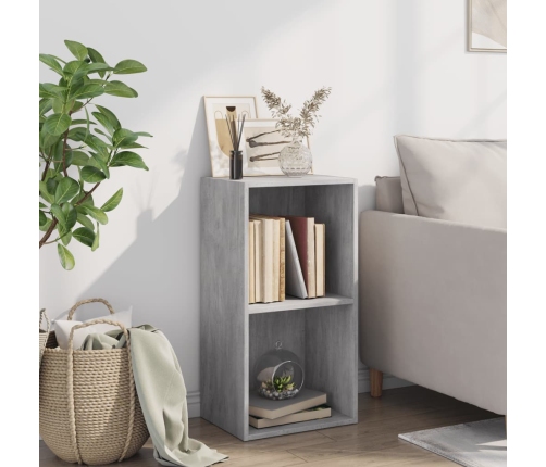vidaXL 2-līmeņu grāmatu plaukts, pelēks 40x30x76,5cm inženierijas koks