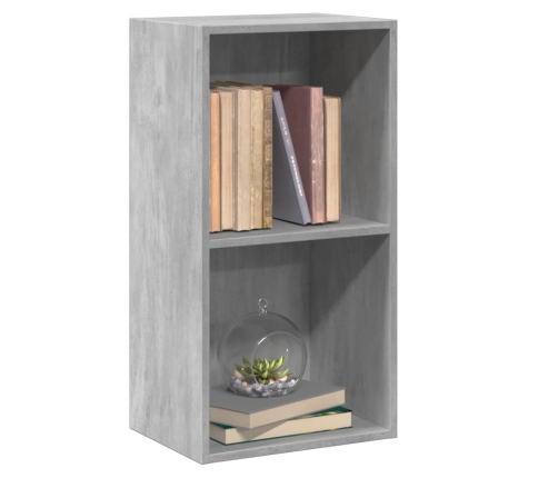 vidaXL 2-līmeņu grāmatu plaukts, pelēks 40x30x76,5cm inženierijas koks
