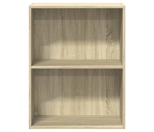 vidaXL 2-līmeņu grāmatu plaukts, ozolkoka krāsa, 60x30x76,5 cm