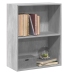 vidaXL 2-līmeņu grāmatu plaukts, pelēks 60x30x76,5cm inženierijas koks