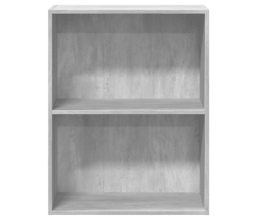 vidaXL 2-līmeņu grāmatu plaukts, pelēks 60x30x76,5cm inženierijas koks