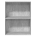 vidaXL 2-līmeņu grāmatu plaukts, pelēks 60x30x76,5cm inženierijas koks