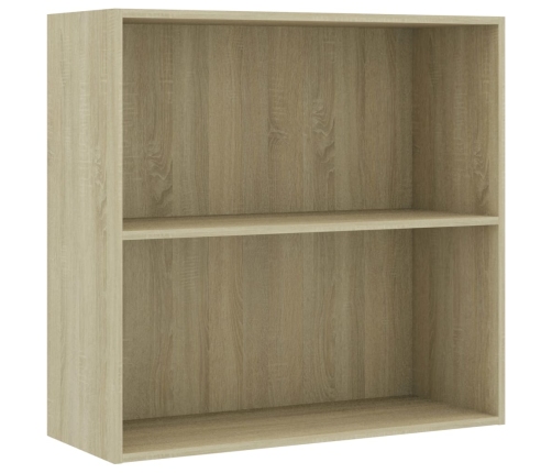 vidaXL 2-līmeņu grāmatu plaukts ozola 80x30x76,5 cm inženierijas koks