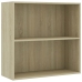 vidaXL 2-līmeņu grāmatu plaukts ozola 80x30x76,5 cm inženierijas koks