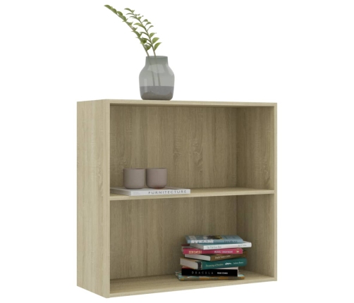vidaXL 2-līmeņu grāmatu plaukts ozola 80x30x76,5 cm inženierijas koks