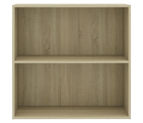 vidaXL 2-līmeņu grāmatu plaukts ozola 80x30x76,5 cm inženierijas koks