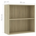 vidaXL 2-līmeņu grāmatu plaukts ozola 80x30x76,5 cm inženierijas koks
