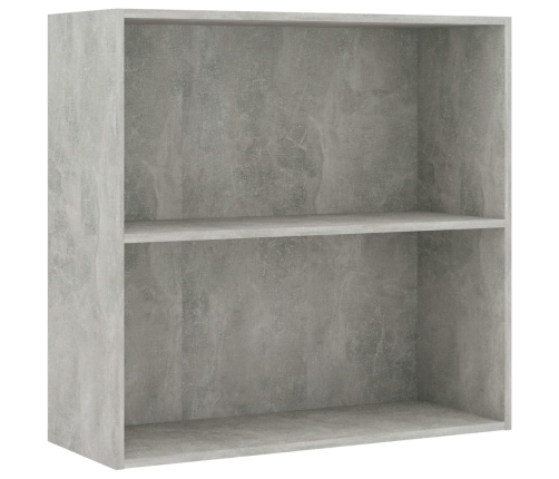 vidaXL 2-līmeņu grāmatu plaukts, pelēks 80x30x76,5cm inženierijas koks