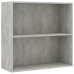 vidaXL 2-līmeņu grāmatu plaukts, pelēks 80x30x76,5cm inženierijas koks