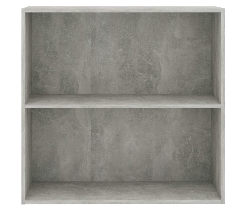 vidaXL 2-līmeņu grāmatu plaukts, pelēks 80x30x76,5cm inženierijas koks