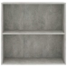 vidaXL 2-līmeņu grāmatu plaukts, pelēks 80x30x76,5cm inženierijas koks