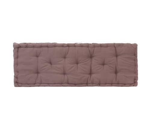 vidaXL palešu dīvānu spilvens, pelēkbrūns, 120x40x7 cm, kokvilna