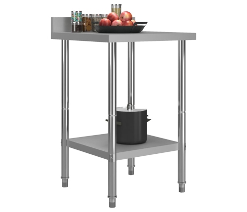 vidaXL virtuves darba galds, 60x60x93 cm, nerūsējošs tērauds