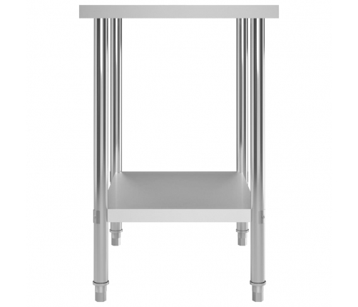 vidaXL virtuves darba galds, 80x60x85 cm, nerūsējošs tērauds