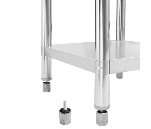 vidaXL virtuves darba galds, 80x60x85 cm, nerūsējošs tērauds