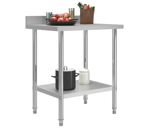 vidaXL virtuves darba galds, 80x60x93 cm, nerūsējošs tērauds