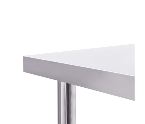 vidaXL virtuves darba galds, 100x60x85 cm, nerūsējošs tērauds