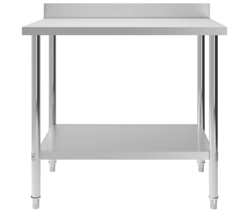 vidaXL virtuves darba galds, 100x60x93 cm, nerūsējošs tērauds