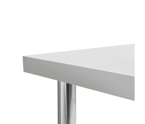 vidaXL virtuves darba galds, 120x60x85 cm, nerūsējošs tērauds