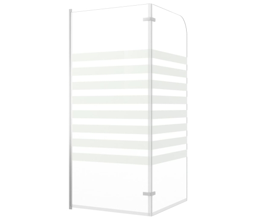 vidaXL vannas siena, 120x140 cm, rūdīts stikls, svītraina