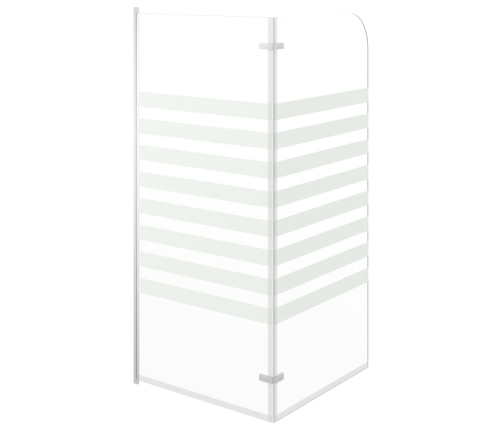 vidaXL vannas siena, 120x140 cm, rūdīts stikls, svītraina