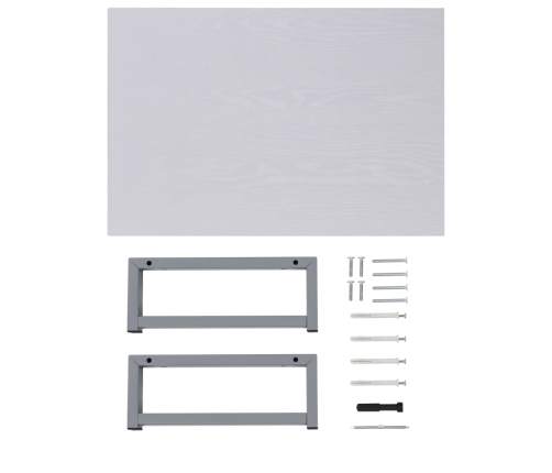 vidaXL divdaļīgs vannasistabas mēbeļu komplekts, balts, keramika