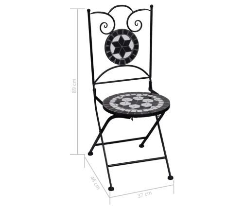 vidaXL 3-daļīgs mozaīkas bistro mēbeļu komplekts, keramikas flīzes