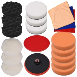 18-Daļīgs Pulēšanas Spilventiņu Komplekts, 150 Mm Vidaxl